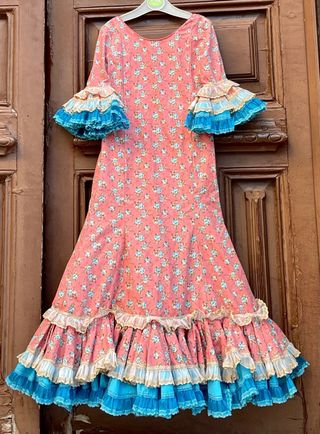 Traje de Flamenca Niña 5-6-7 Años