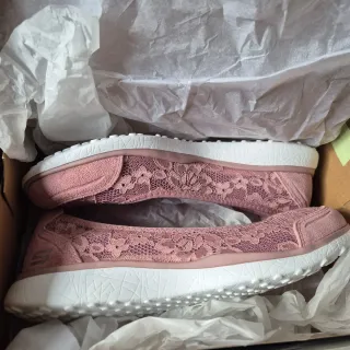 Zapatillas Skechers Bobs Squad Mujer Rosa