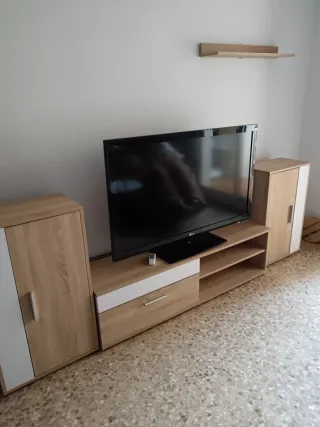 Mueble TV con 2 armarios de almacenaje