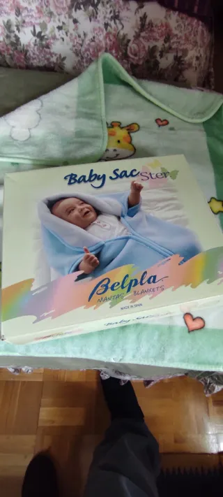 Manta saco bebé jirafa y cebra