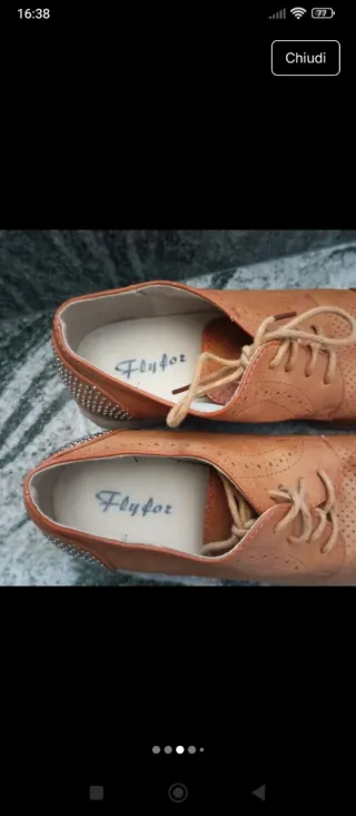 Scarpe stringate donna marroni n.39