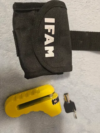 Candado Antirrobo Disco Moto IFAM Amarillo