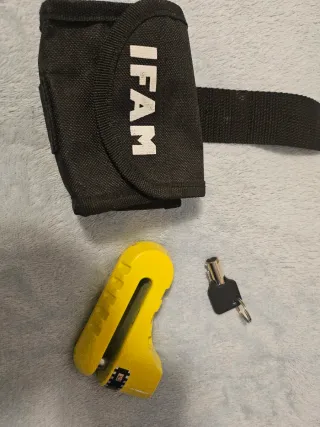 Candado Antirrobo Disco Moto IFAM Amarillo