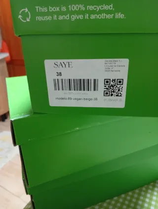 Zapatillas Saye Modelo 89 Beige Talla 38