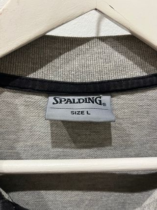 Polo Spalding gris manga larga Talla L