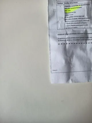 Adaptador Enchufe EEUU/Asia a Europa