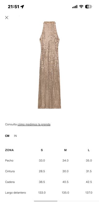 Vestido halter Zara con brillos