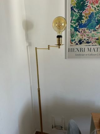 Lámpara Bombilla Vintage Metal y Cristal