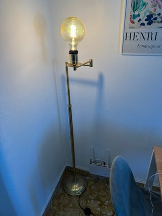 Lámpara Bombilla Vintage Metal y Cristal