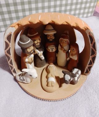 Presepe artigianato peruviano in terracotta