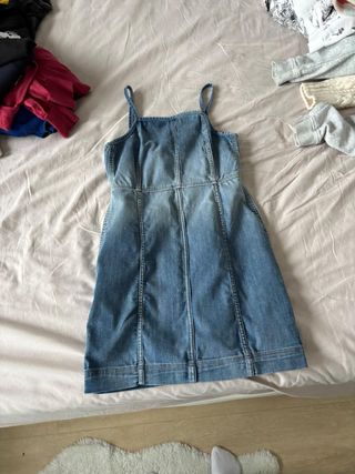 Vestido corto de mezclilla azul