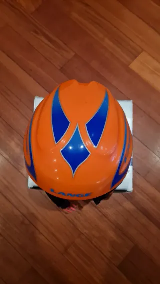 Casco sci Lange arancione con mascherina
