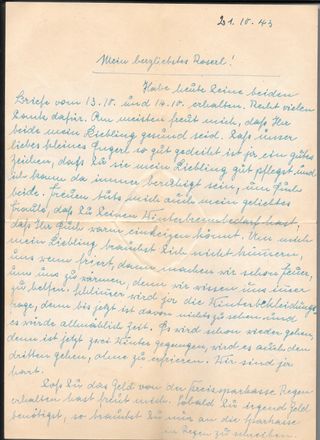 Carta original WWII - Segunda Guerra Mundial