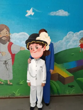 Traje Comunión Blanco y Zapatos