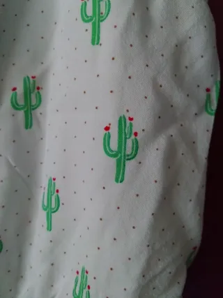 Vestido comprido ONLY branco com cactos