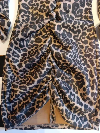 Vestido Leopardo Manga Larga