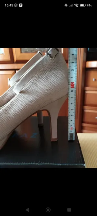 Conjunto Zapatos 38 y Cartera Beige a juego