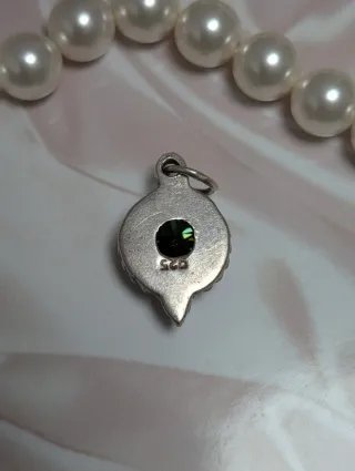 Colgante Plata Moissanita Verde