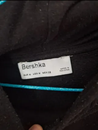 Sudadera Bershka Oversize Negra Talla M