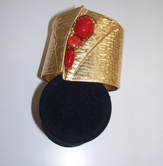 Bracciale donna oro con pietre rosse