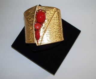 Bracciale donna oro con pietre rosse