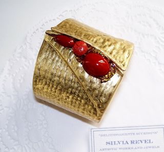Bracciale donna oro con pietre rosse