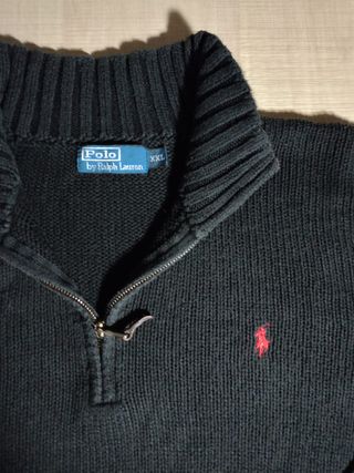 Jersey Ralph Lauren Media Cremallera Negro XXL