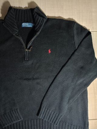 Jersey Ralph Lauren Media Cremallera Negro XXL