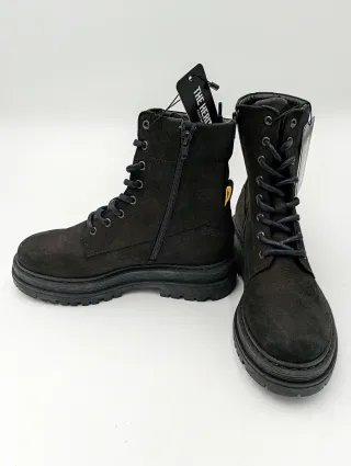 Stivali neri stringati in pelle Lyle & Scott n. 37