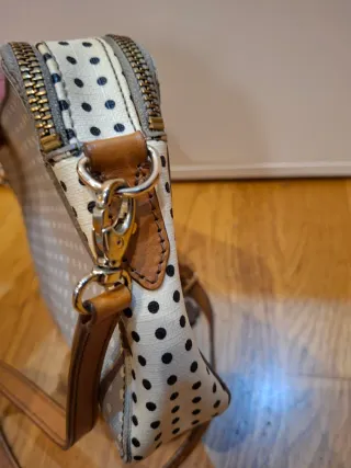 Bolso Fossil lunares beige y marrón