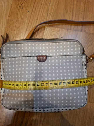 Bolso Fossil lunares beige y marrón