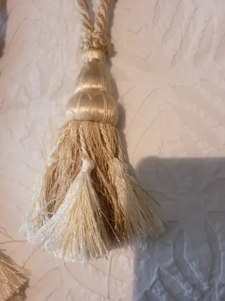 6 Alzapaños Cortina Dorado Beige