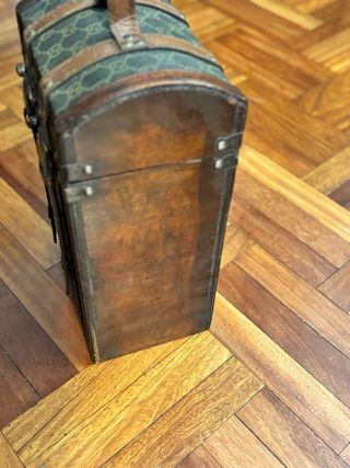 Botellero madera y cuero