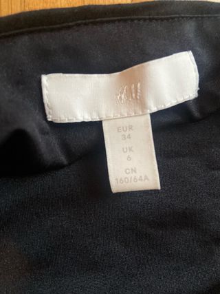 Falda lentejuelas negra Talla 34