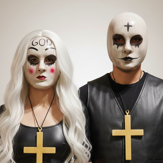 Máscaras La Purga Cruz y God Parejas