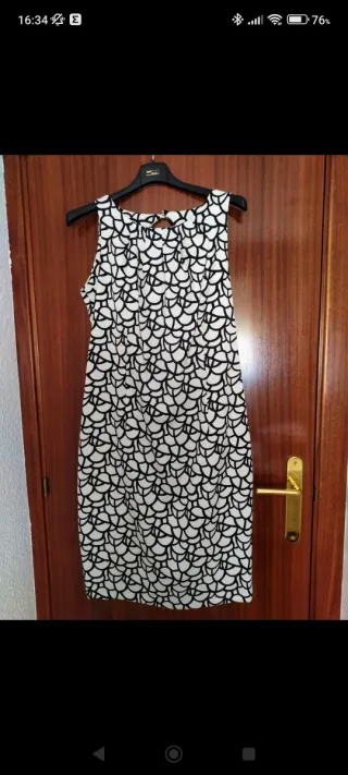 Conjunto Vestido y Torera Negro/Blanco