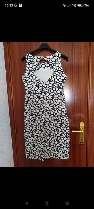 Conjunto Vestido y Torera Negro/Blanco