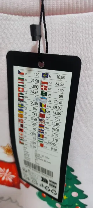 Sudadera rosa bordada Navidad Talla XS