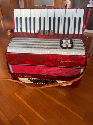 NUEVO Acordeón GUERRINI SUPERLUXE Rojo