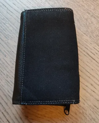 Portafoglio Lumberjack Nero - Pelle e Canvas