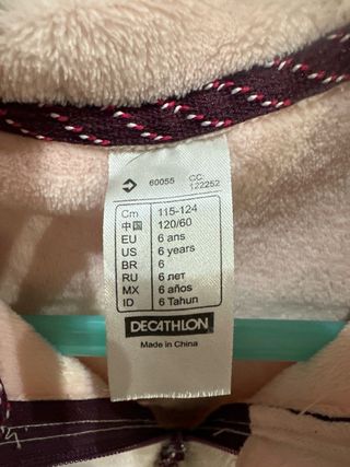 Polar niña rosa claro talla 6