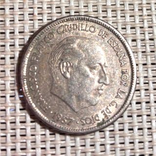 25 Pesetas 1957 Estrella 68 Franco
