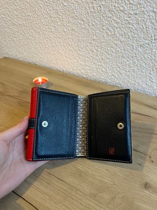 Cartera Carolina Herrera Roja y Beige