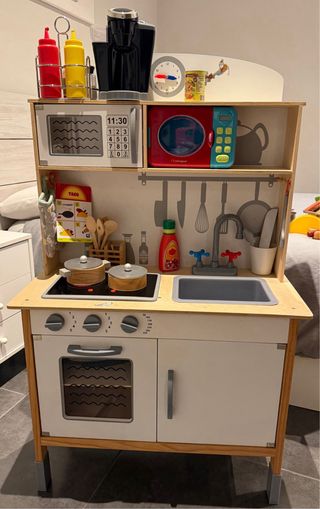 Juego Cocinita Madera y Tela