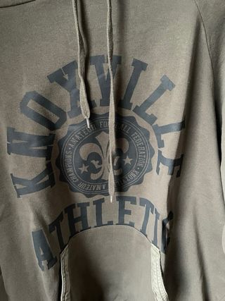 Felpa con cappuccio college verde oliva