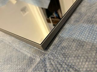 Specchio rettangolare in vetro e metallo