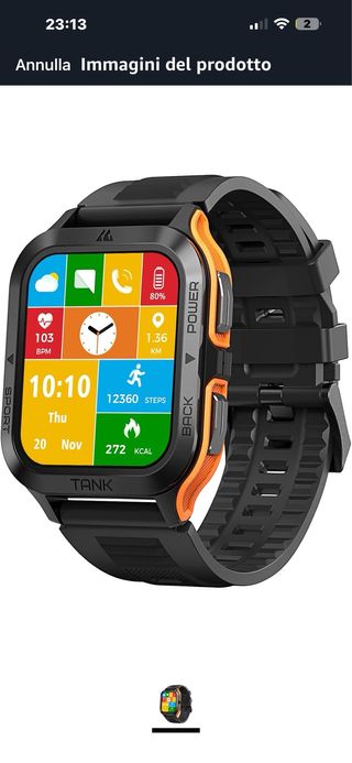Smartwatch Kospet M2 Nero/Arancione