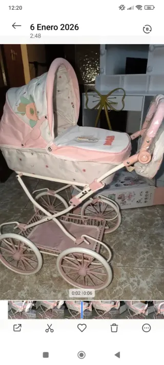 Carro de Muñecas De Cuevas Rosa