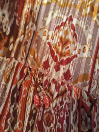 Vestido Zara bohemio estampado con brillos