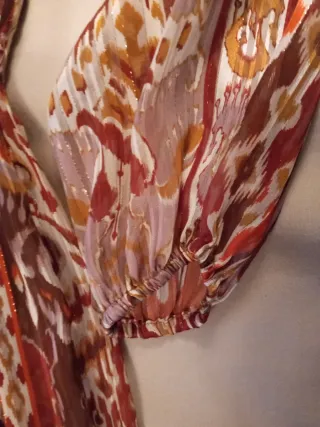 Vestido Zara bohemio estampado con brillos